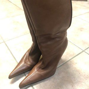 Aldo Brown Leather Booties